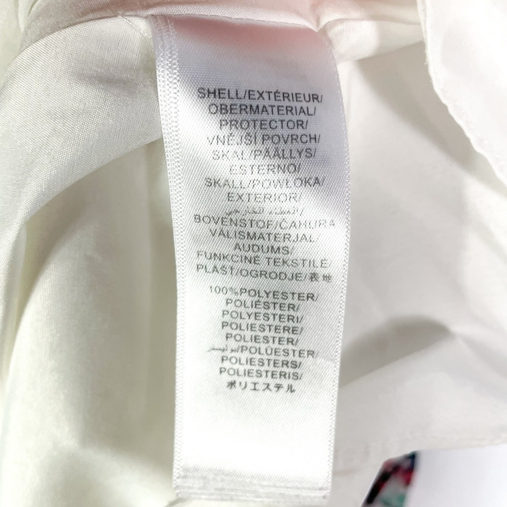 Aidan Mattox Floral Print Satin Midi Dress Square Neck Sleeveless White Size 12 - Picture 9 of 11